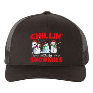 Chillin With My Snowmies Ugly Funny Snowman Christmas  Yupoong Adult 5-Panel Trucker Hat