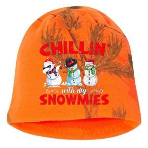 Chillin With My Snowmies Ugly Funny Snowman Christmas  Kati - Camo Knit Beanie