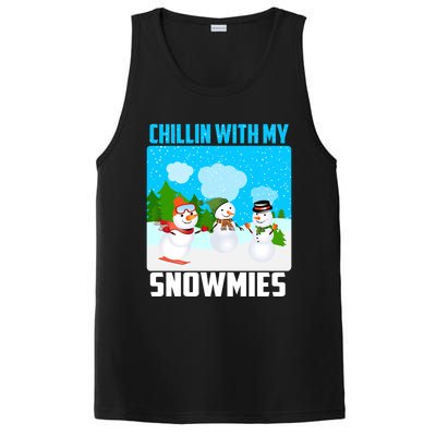 Chillin With My Snowmies Winter Christmas Scene Gift PosiCharge Competitor Tank