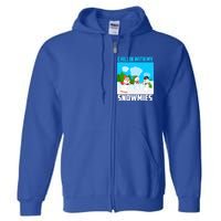 Chillin With My Snowmies Winter Christmas Scene Gift Full Zip Hoodie