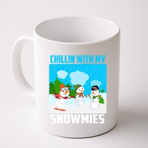 Chillin With My Snowmies Winter Christmas Scene Gift Coffee Mug