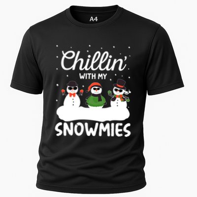 Chillin With My Snowmies Outfit Gift Cool Christmas Snow Cute Gift Performance Shirt
