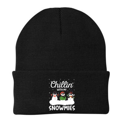 Chillin With My Snowmies Outfit Gift Cool Christmas Snow Cute Gift Beanie