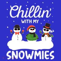 Chillin With My Snowmies Outfit Gift Cool Christmas Snow Cute Gift Tall T-Shirt