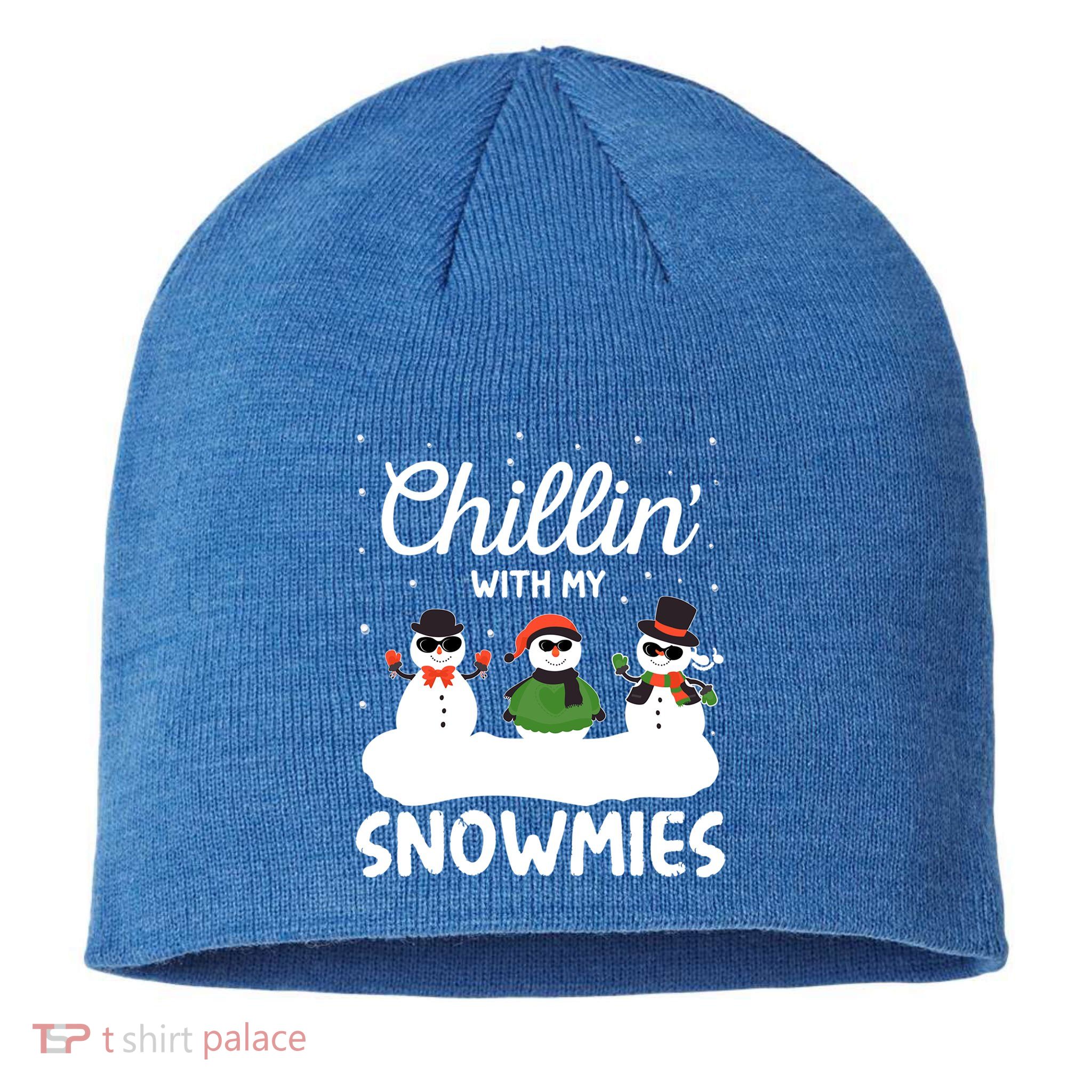 Chillin With My Snowmies Outfit Gift Cool Christmas Snow Cute Gift Sustainable Beanie
