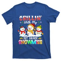 Chillin With My 1st Grade Snowmies Christmas Teacher Funny Gift T-Shirt