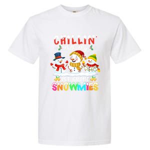 Chillin With My 1st Grade Snowmies Christmas Teacher Funny Gift Garment-Dyed Heavyweight T-Shirt