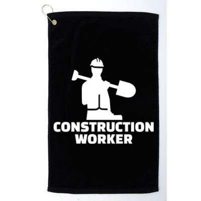 Construction Worker Meaningful Gift Platinum Collection Golf Towel