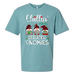 Chillin With My Geriatric Nurse Gnomies Gnomes Christmas Sueded Cloud Jersey T-Shirt