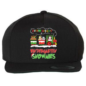 Chillin With My Kindergarten Snowmies Christmas Teacher Gift Wool Snapback Cap