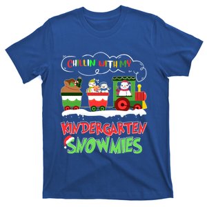 Chillin With My Kindergarten Snowmies Christmas Teacher Gift T-Shirt