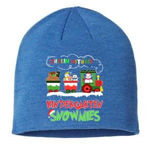 Chillin With My Kindergarten Snowmies Christmas Teacher Gift Sustainable Beanie