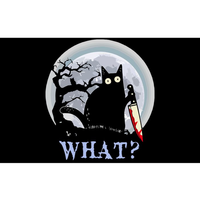 Cat What Murderous Halloween Black Cat With Knife Costume Gift Bumper Sticker