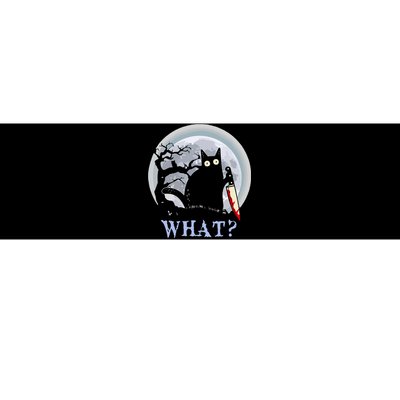 Cat What Murderous Halloween Black Cat With Knife Costume Gift Bumper Sticker