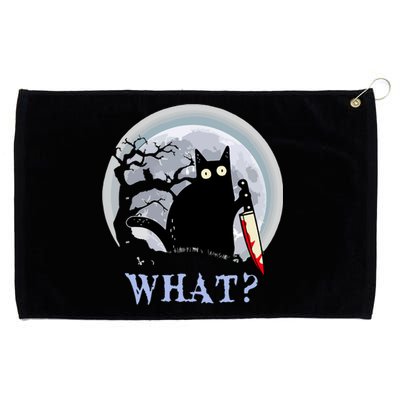 Cat What Murderous Halloween Black Cat With Knife Costume Gift Grommeted Golf Towel