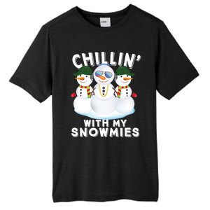 Chillin With My Snowmies Christmas Holiday Great Gift Tall Fusion ChromaSoft Performance T-Shirt