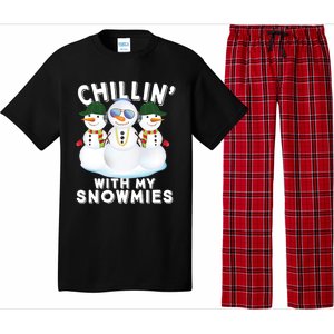 Chillin With My Snowmies Christmas Holiday Great Gift Pajama Set