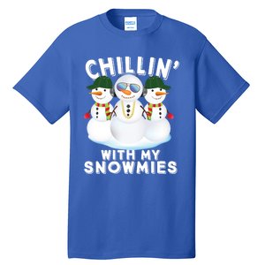 Chillin With My Snowmies Christmas Holiday Great Gift Tall T-Shirt