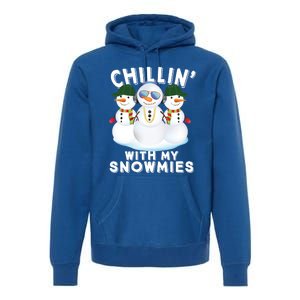 Chillin With My Snowmies Christmas Holiday Great Gift Premium Hoodie