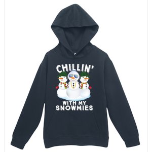 Chillin With My Snowmies Christmas Holiday Great Gift Urban Pullover Hoodie