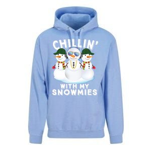 Chillin With My Snowmies Christmas Holiday Great Gift Unisex Surf Hoodie