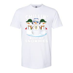 Chillin With My Snowmies Christmas Holiday Great Gift Softstyle CVC T-Shirt