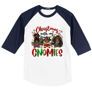 Christmas With My Gnomies Afro Black American Gnomes African Meaningful Gift Baseball Sleeve Shirt