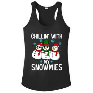 Chillin With My Snowmies Funny Christmas Group Outfits Cool Gift Ladies PosiCharge Competitor Racerback Tank