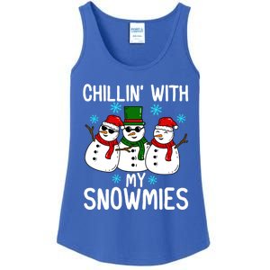 Chillin With My Snowmies Funny Christmas Group Outfits Cool Gift Ladies Essential Tank