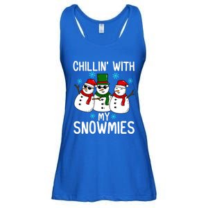 Chillin With My Snowmies Funny Christmas Group Outfits Cool Gift Ladies Essential Flowy Tank