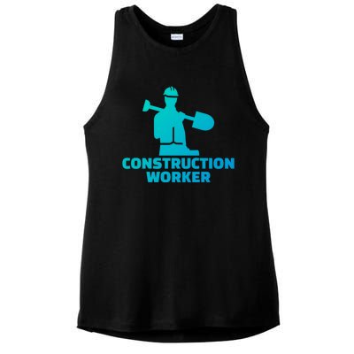 Construction Worker Meaningful Gift Ladies PosiCharge Tri-Blend Wicking Tank