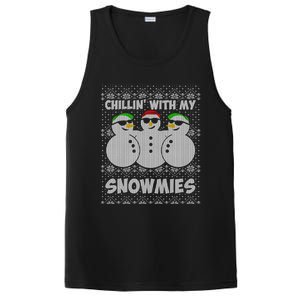 Chillin With My Snowmies Funny Ugly Christmas PosiCharge Competitor Tank