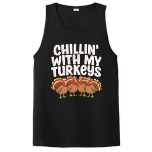 Chillin With My Turkeys Thanksgiving Turkeys Gift PosiCharge Competitor Tank