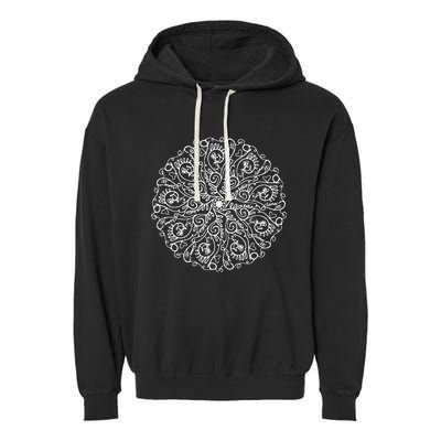 Curse Word Mandala Graphic Tees Garment-Dyed Fleece Hoodie