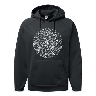 Curse Word Mandala Graphic Tees Performance Fleece Hoodie