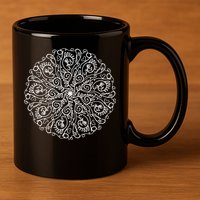 Curse Word Mandala Graphic Tees 11oz C Handle Ceramic Mug