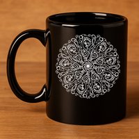 Curse Word Mandala Graphic Tees 11oz C Handle Ceramic Mug