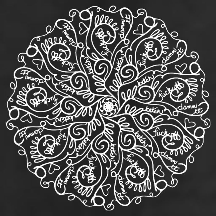 Curse Word Mandala Graphic Tees 11oz C Handle Ceramic Mug