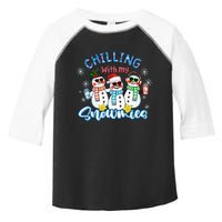 Chillin With My Snowmies Santa Snowman Gift Ugly Christmas  Toddler Fine Jersey T-Shirt