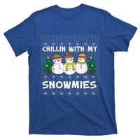 Chillin With My Snowmies Ugly Christmas Sweater Snow Cute Gift T-Shirt