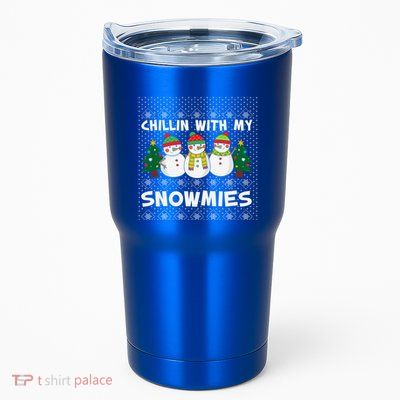 Chillin With My Snowmies Ugly Christmas Sweater Snow Cute Gift Tumbler