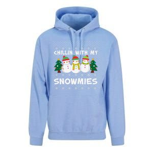 Chillin With My Snowmies Ugly Christmas Sweater Snow Cute Gift Unisex Surf Hoodie