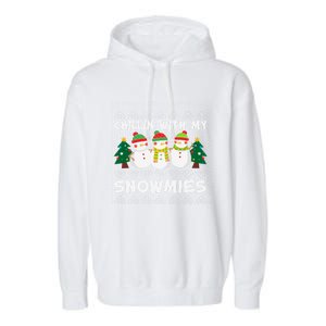 Chillin With My Snowmies Ugly Christmas Sweater Snow Cute Gift Garment-Dyed Fleece Hoodie