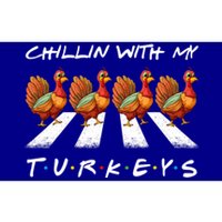 Chillin With My Turkeys funny turkey thanksgiving family Bumper Sticker