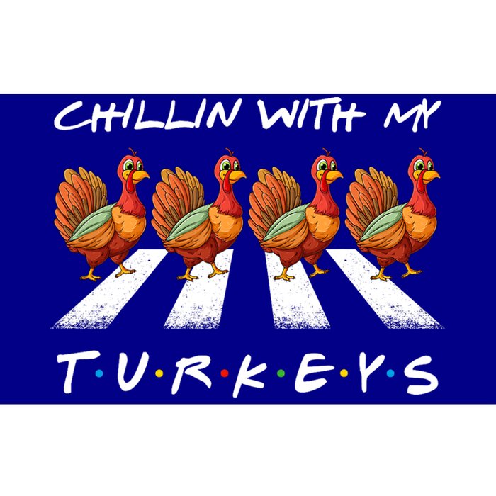 Chillin With My Turkeys funny turkey thanksgiving family Bumper Sticker