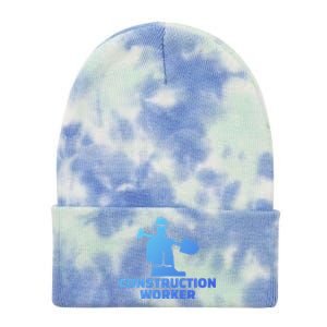 Construction Worker Meaningful Gift Tie Dye 12in Knit Beanie