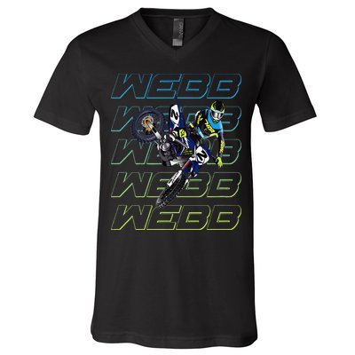 Cw2 Webb Motocross Cooper Supercross V-Neck T-Shirt