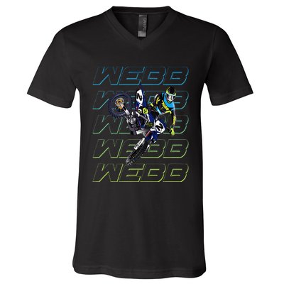 Cw2 Webb Motocross Cooper Supercross V-Neck T-Shirt