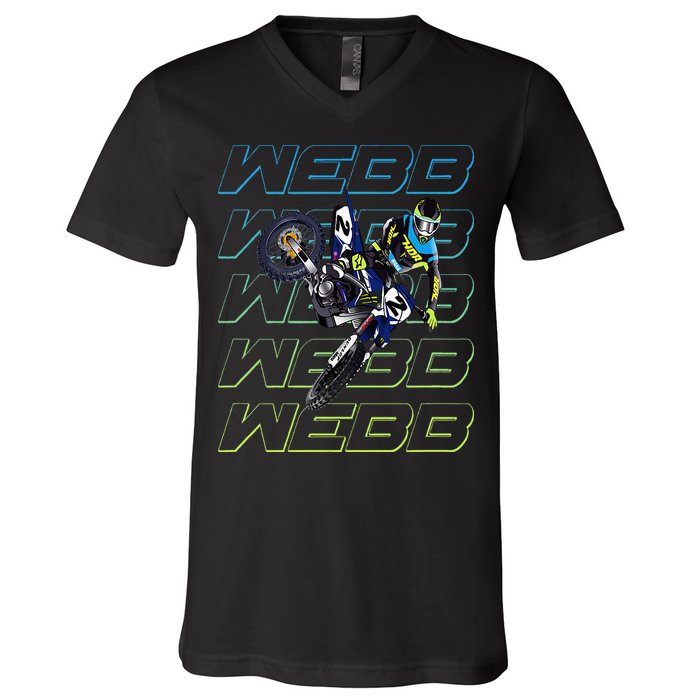 Cw2 Webb Motocross Cooper Supercross V-Neck T-Shirt