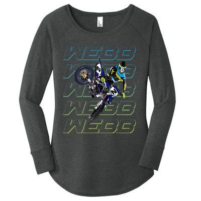 Cw2 Webb Motocross Cooper Supercross Women's Perfect Tri Tunic Long Sleeve Shirt